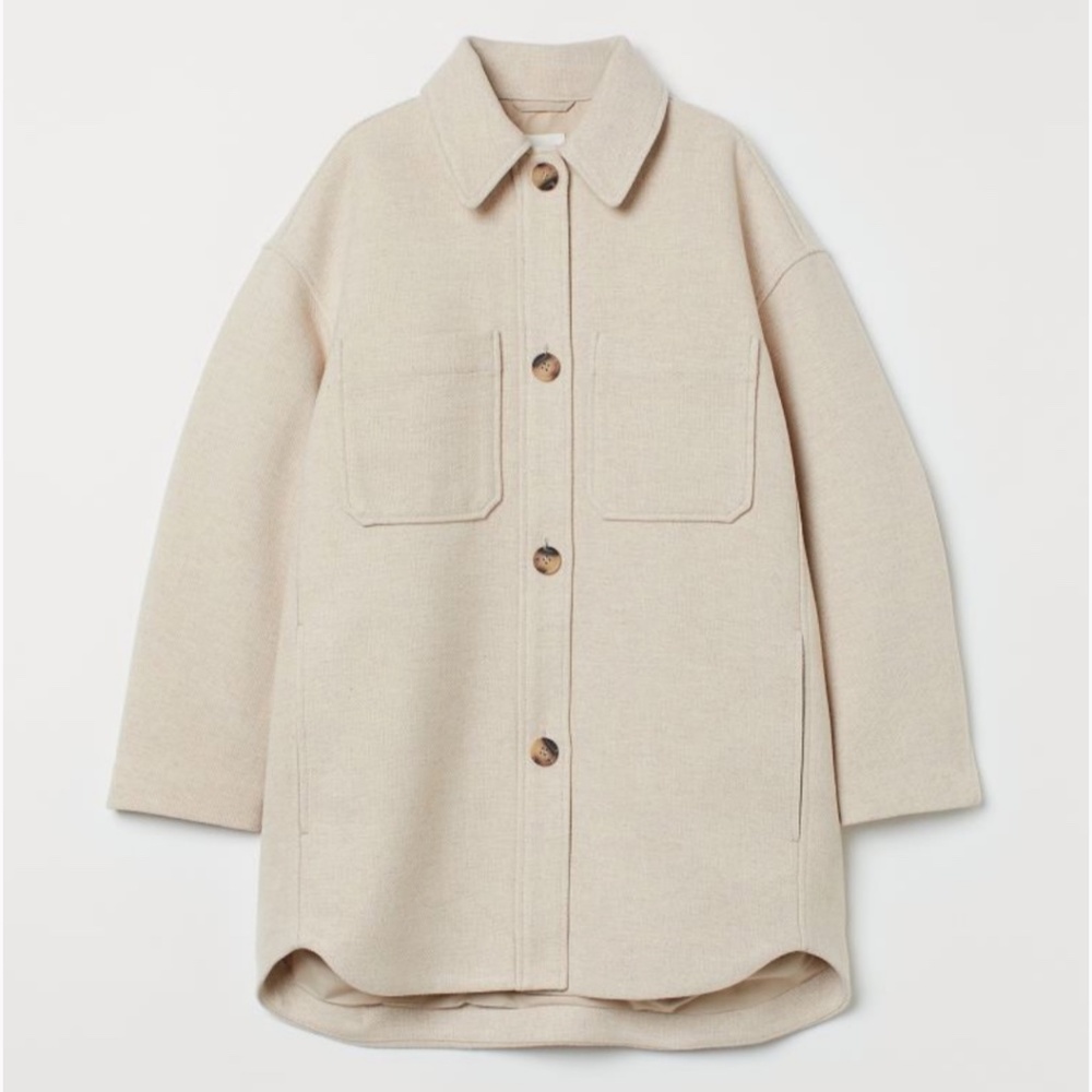 H&M Oversized Shirt Jacket Size S